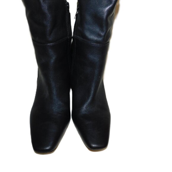 Chelsea & Violet Tall Leather & Suede Boots Size 8 Croc Embossed - Picture 3 of 16